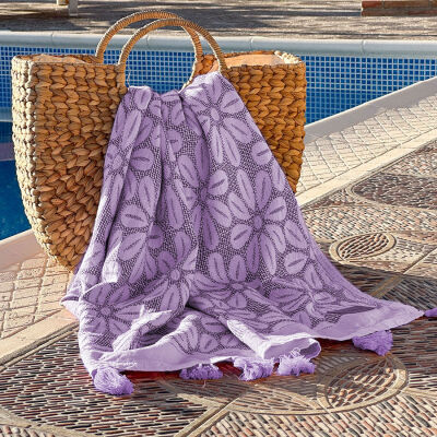 Fouta Daisy Purple - Liliac