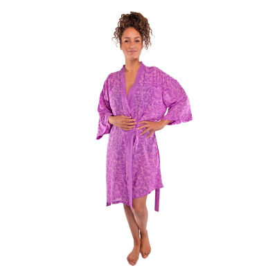 Short kimono Balyy Batik Lilac Flower