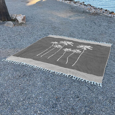 Fouta Six Palms Black Beauty