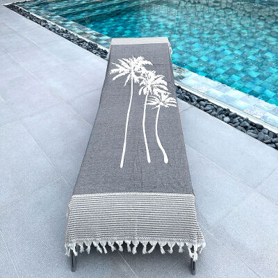 Fouta Three Palms Black Beauty