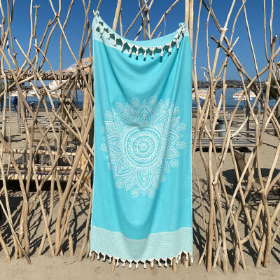 Fouta Boho Peacock Blue