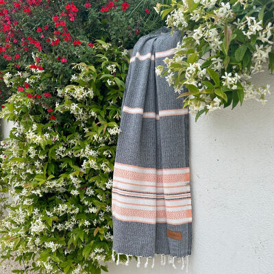 Fouta Sea Me Black-Orange