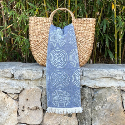 Fouta Circle Royal Blue