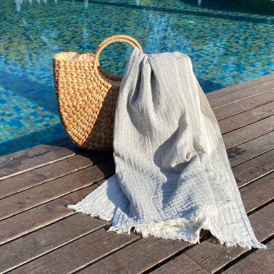 Fouta Muslin  Grey