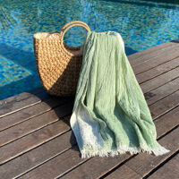 Fouta
Muslin 
Pistache green