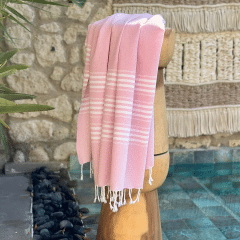 Hammam towel, Hamamtuch, Hamamdoek, Fouta, Serviette de hammam Travel Pink