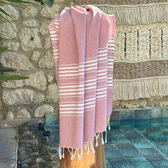 Hamamdoek, Hammamtowel, Fouta, Hamamtuch Travel Powder Pink