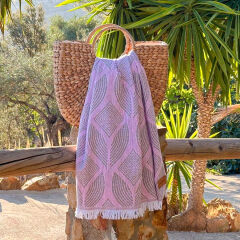 Fouta Botanic Art Pink - Olive