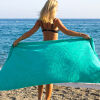 fashion4wellness Hamam Strandlaken beachtowel Flowerbomb Green beach 2