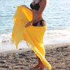 Fashion4wellness Hamam Strandlaken beachtowel Flowerbomb Yellow beach