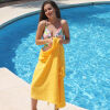 Fashion4wellness Hamam Strandlaken beachtowel Flowerbomb Yellow swimming pool