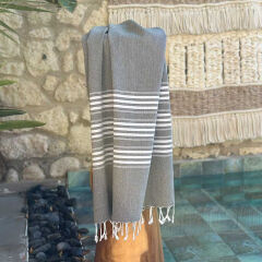 Hamamdoek - Hammam towel - Hamamtuch - Fouta Travel Dark Grey