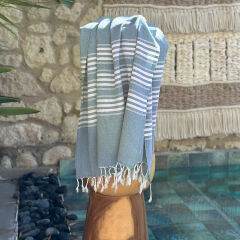 Hamamtuch, Hamamdoek, Fouta, Hammam towel, Serviette de hammam Travel Petrol