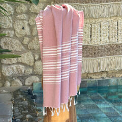 Hamamdoek, Hammamtowel, Fouta, Hamamtuch Travel Powder Pink